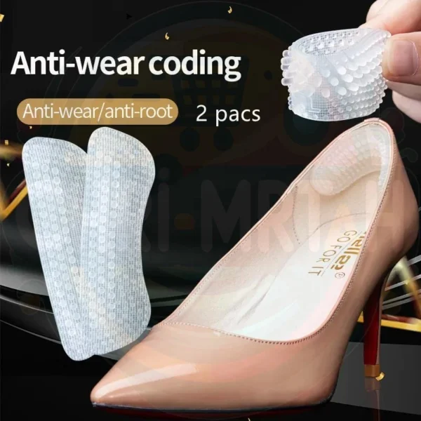 3x Pair Silicone Heel Stickers